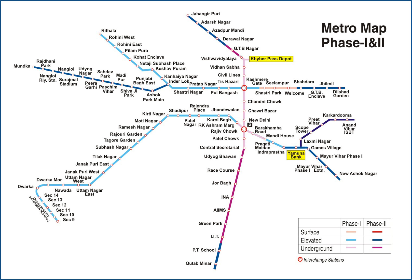 Delhi Metro Map - India Travel Forum | IndiaMike.com