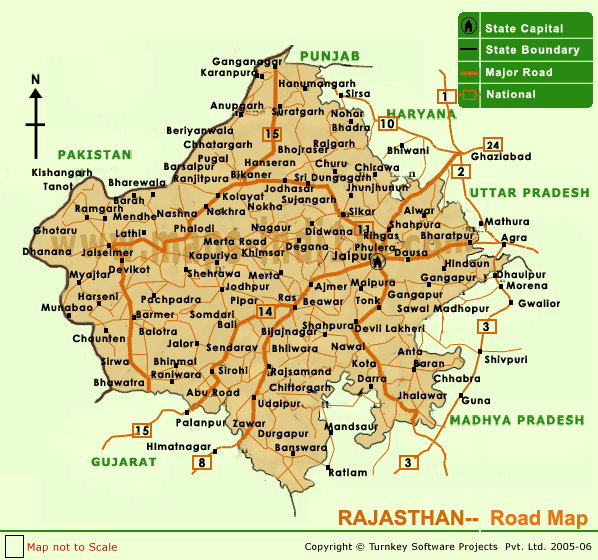 Rajasthan Road Map Rajasthan Highways Map District Wi - vrogue.co